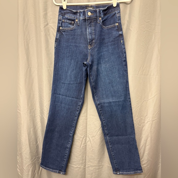 Express High Rise Straight Ankle Jeans - Picture 1 of 5